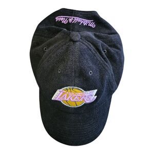 Mitchell & Ness Los Angeles Lakers Terry‎ Cloth NBA Strap Back Hat Black Purple